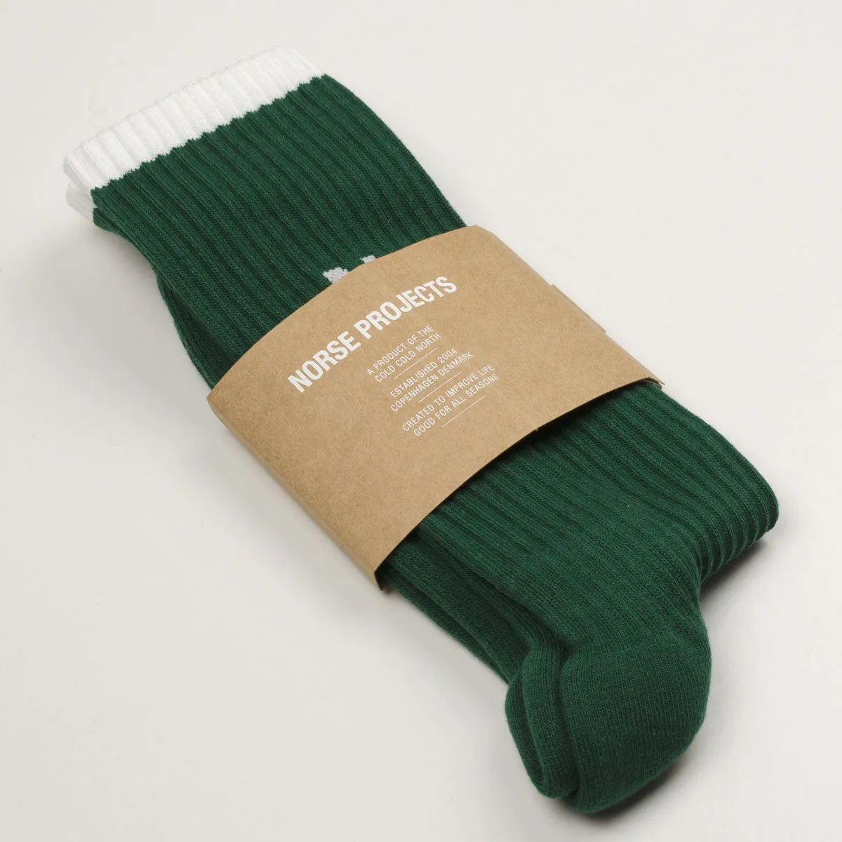 Norse Projects - Bjarki Varsity N Socks - Varsity Green