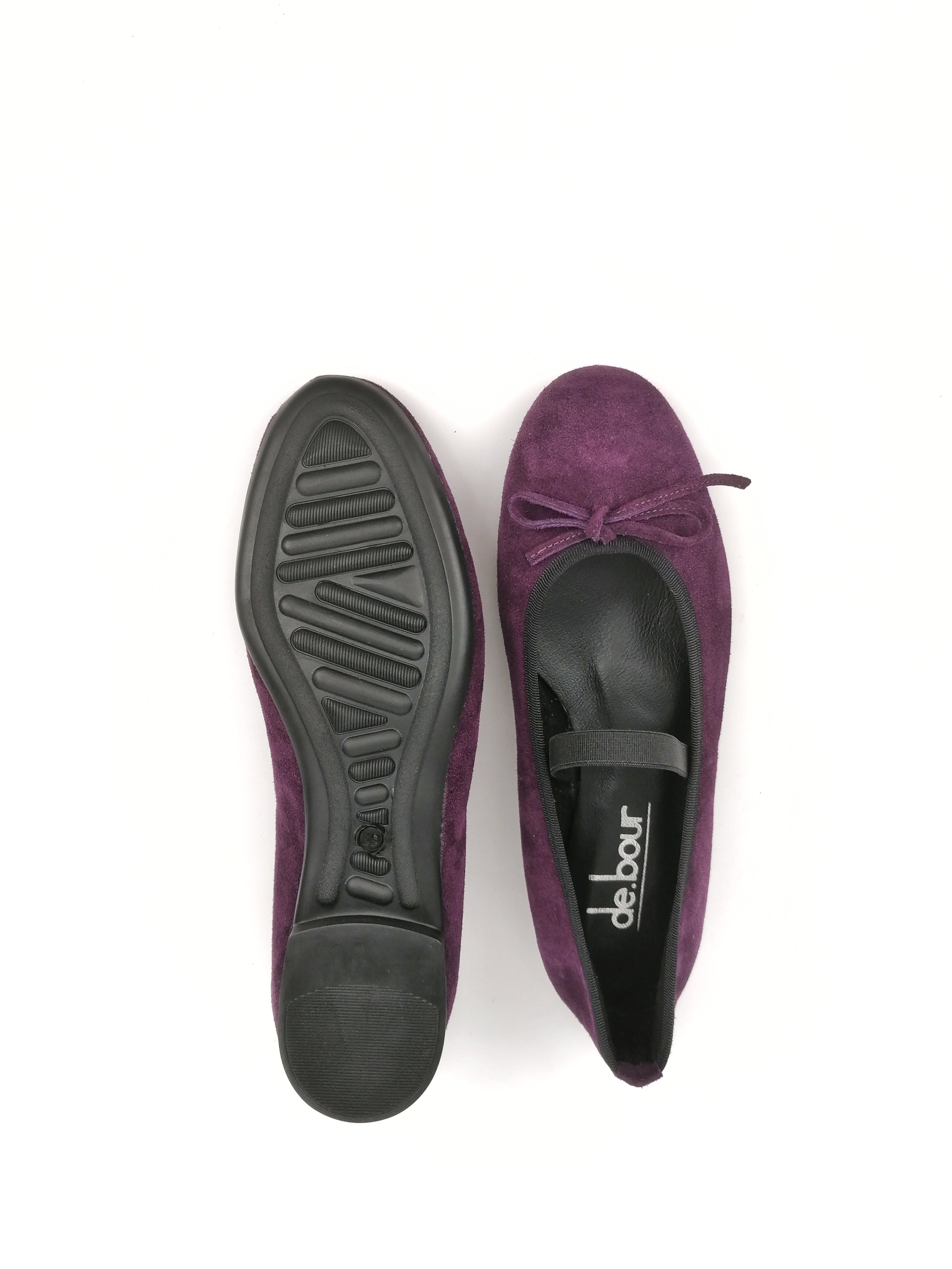 SABRINA PURPLE SUEDE LEATHER BALLERINAS