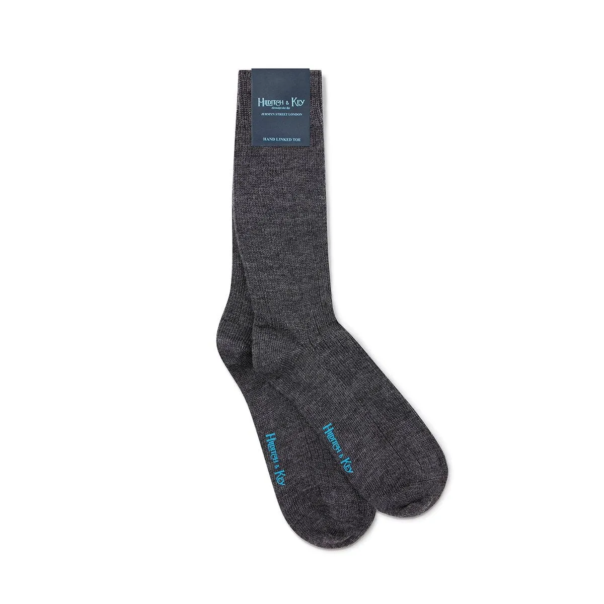 Short Grey Heavy Sports Wool Socks