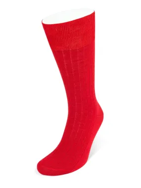 Short Red Wool Socks