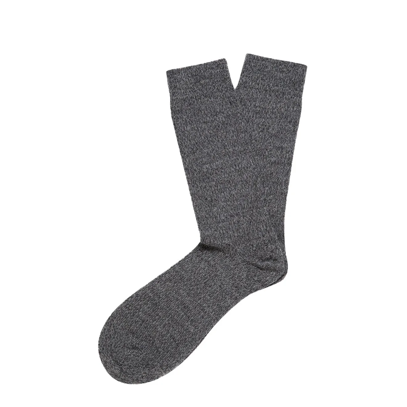 Sunspel Merino Wool Socks Grey Twist