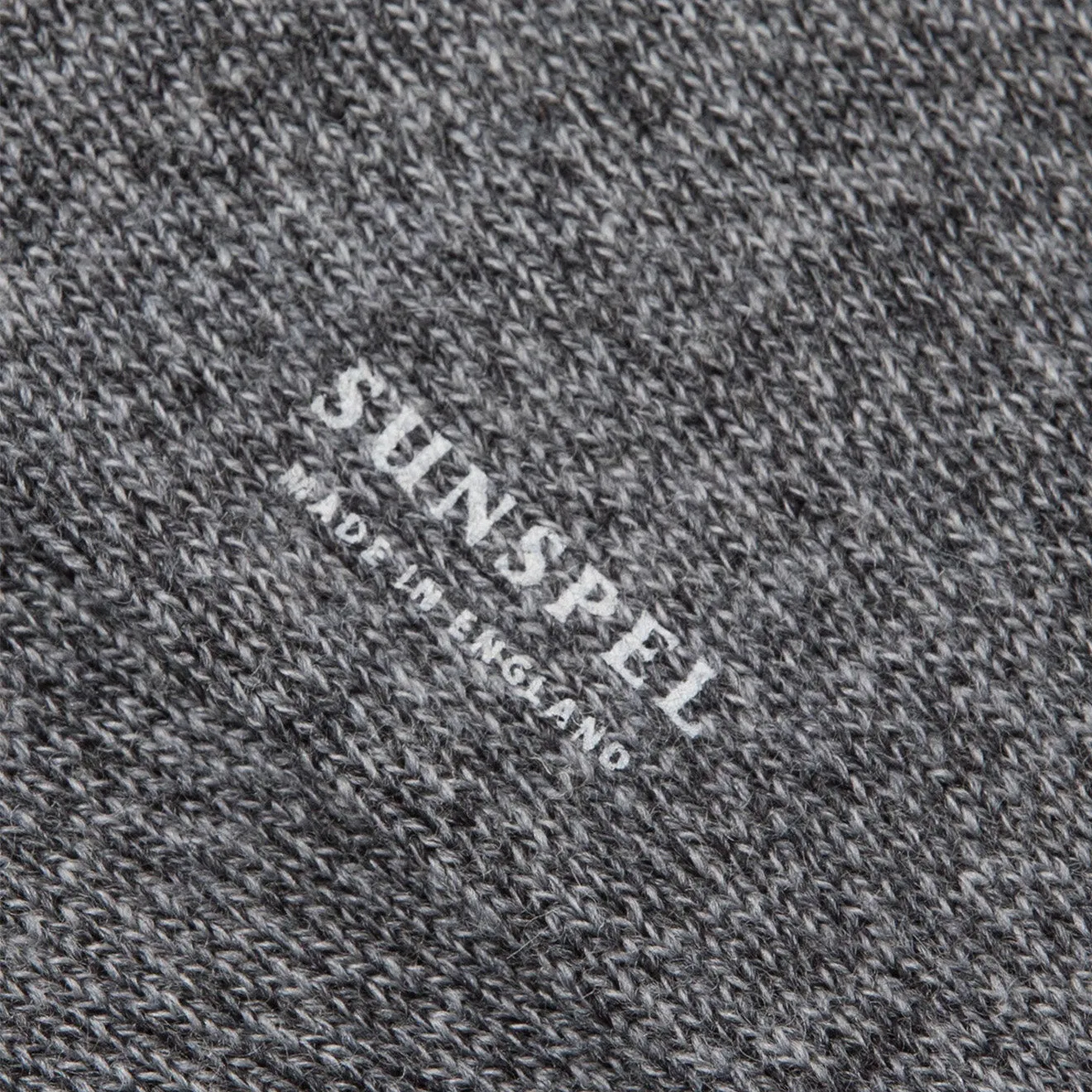 Sunspel Merino Wool Socks Grey Twist