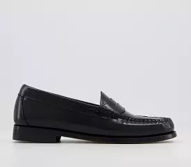 Womens G.H Bass & Co Weejuns Penny Loafers Black Leather