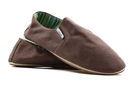 Zasel Mens Cotton Canvas Shoes - Dark Brown